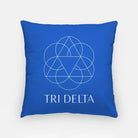 Tri Delta 18" Traditional Pillow Cover - Blue Pillow Covers
