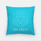 Tri Delta 18" Traditional Throw Pillow Bright Blue