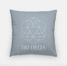 Tri Delta 18" Traditional Throw Pillow Silver