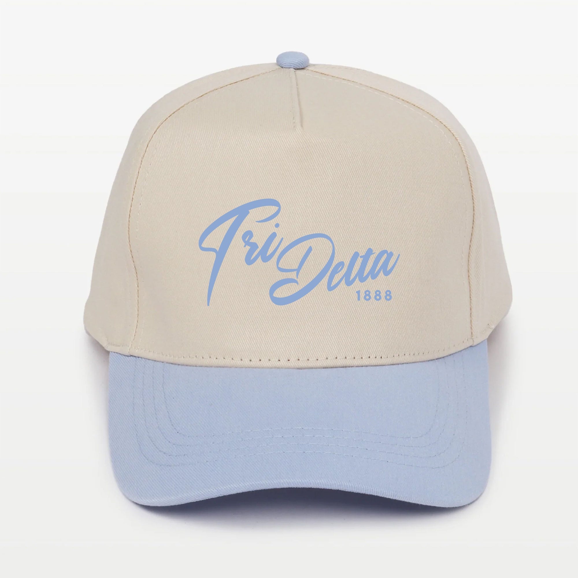 Tri Delta Embroidered Two-Tone Baseball Cap | Hat- Script 1888