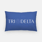 Tri Delta Traditional Lumbar Pillow Blue