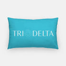 Tri Delta Traditional Lumbar Pillow Bright Blue