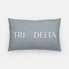Tri Delta Traditional Lumbar Pillow Silver
