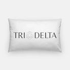 Tri Delta Traditional Lumbar Pillow White Black 