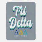 Tri Delta XL 60x80. Retro Sherpa Throw Blanket 
