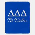 Tri Delta XL 60x80 Sherpa Blanket Blue Throw Blankets