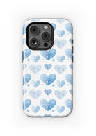 Tri Delta iPhone 16, 15, 14 Mobile Phone Case - Hearts Matte Mobile Phone Cases