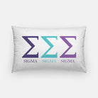 Tri Sigma Modern Greek Letters Lumbar Pillow Cover Pillow Covers