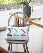 Tri Sigma Modern Greek Letters Lumbar Pillow Cover Pillow Covers