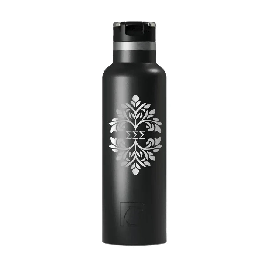 Tri Sigma RTIC 20 oz Journey Ceramic Lined Water Bottle - Ornate Frame