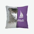 Tri Sigma Sequin Pillow Cover - Script