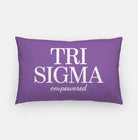 Tri Sigma Traditional Lumbar Throw Pillow Violet