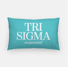 Tri Sigma Traditional Lumbar Throw Pillow Sea Blue