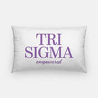 Tri Sigma Traditional Lumbar Throw Pillow White Violet 