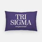 Tri Sigma Traditional Lumbar Throw Pillow  Royal Purple