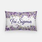 Tri Sigma Violet Frame Lumbar Pillow Cover