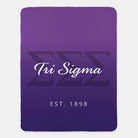 Tri Sigma XL 60x80 Sherpa Blanket Dual Purple Gradient Throw Blankets