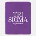 Tri Sigma XL 60x80 Traditional Sherpa Throw Blanket Violet Throw Blankets