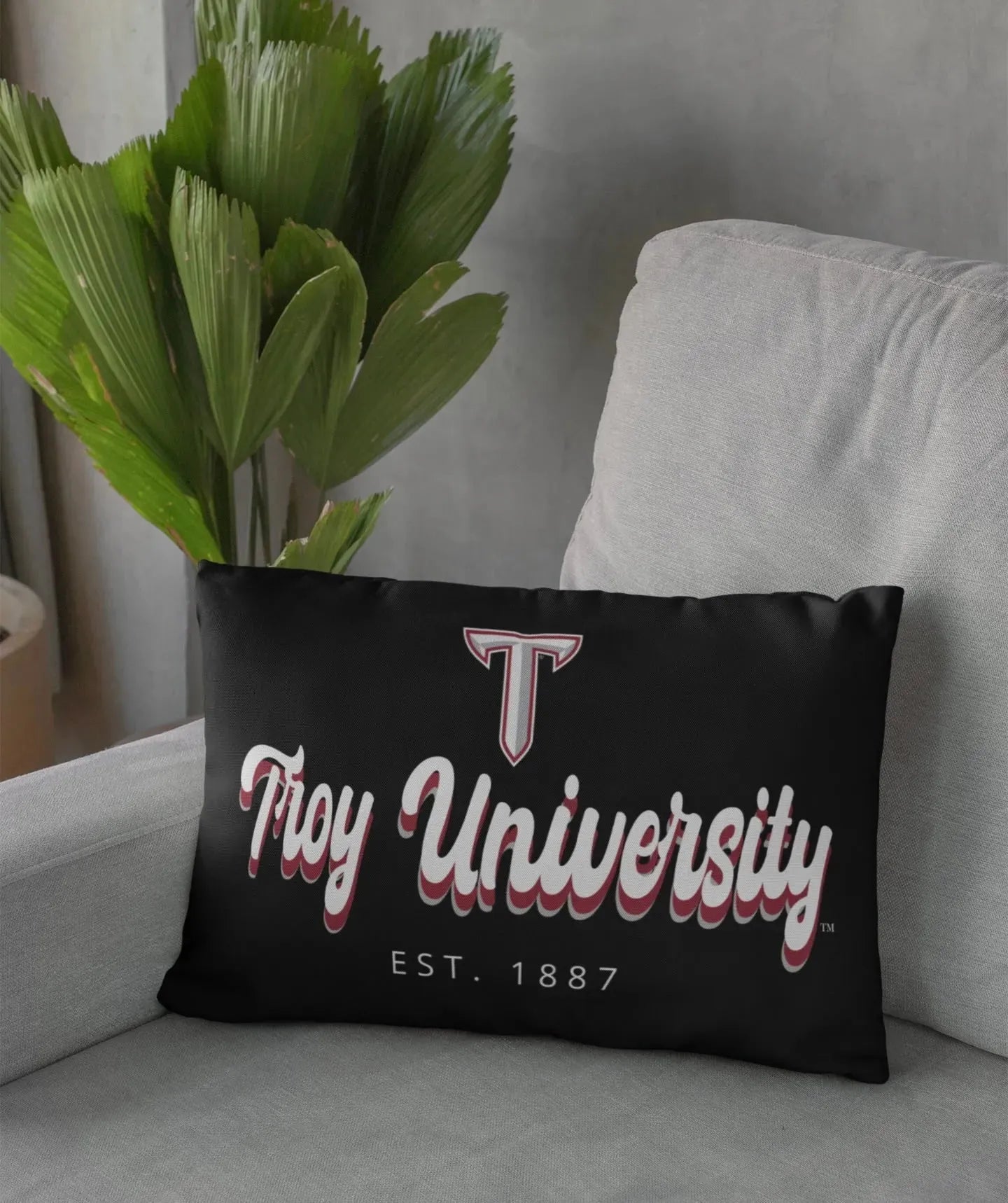 Troy University Lumbar Pillow Cover - Retro Pillow Covers