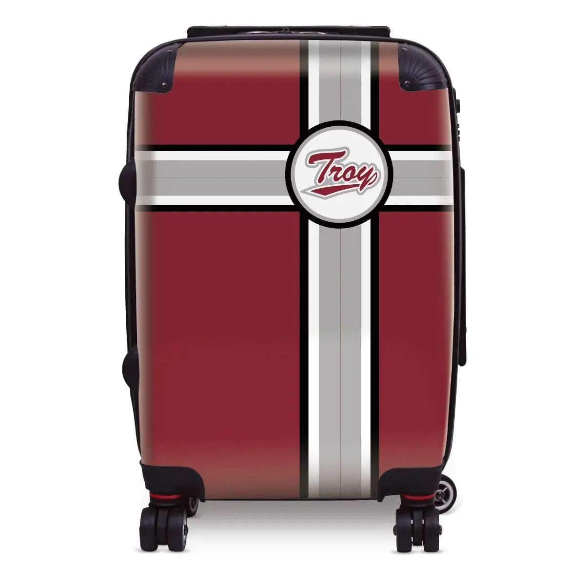 Troy University Carry-on Suitcase - Cross Stripes Suitcases