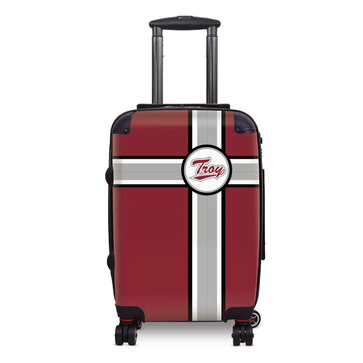 Troy University Carry-on Suitcase - Cross Stripes Suitcases
