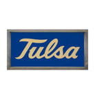 Blue University of Tulsa Logo Wood Sign 12"x24" | Custom Gifts and Decor | Festive Fit Home