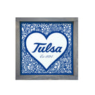 University of Tulsa Wood Sign Mandala Heart | Official Merchandise | Custom Gifts | Festive Fit Home