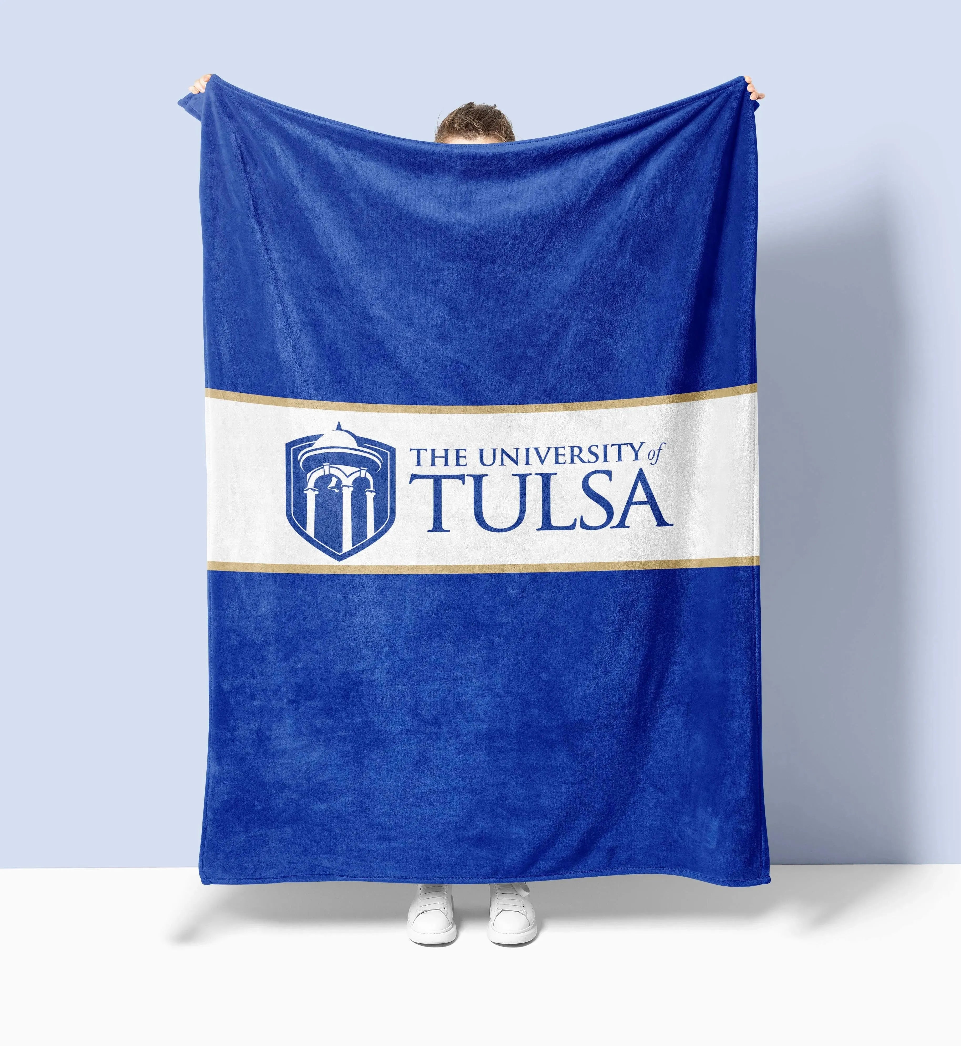 University of Tulsa XL 60x80 Blue Traditional Throw Blanket Throw Blankets