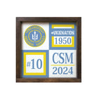 Personalized Philadelphia Ukrainian Nationals Classic Color Block Wood Sign - 12"x12" Walnut Stain Wall Art & Signs