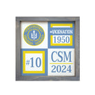 Personalized Philadelphia Ukrainian Nationals Classic Color Block Wood Sign - 12"x12" Weathered Gray Wall Art & Signs