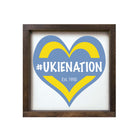 Philadelphia Ukrainian Nationals Layered Heart Wood Sign - 12"x12" Walnut Stain Wall Art & Signs