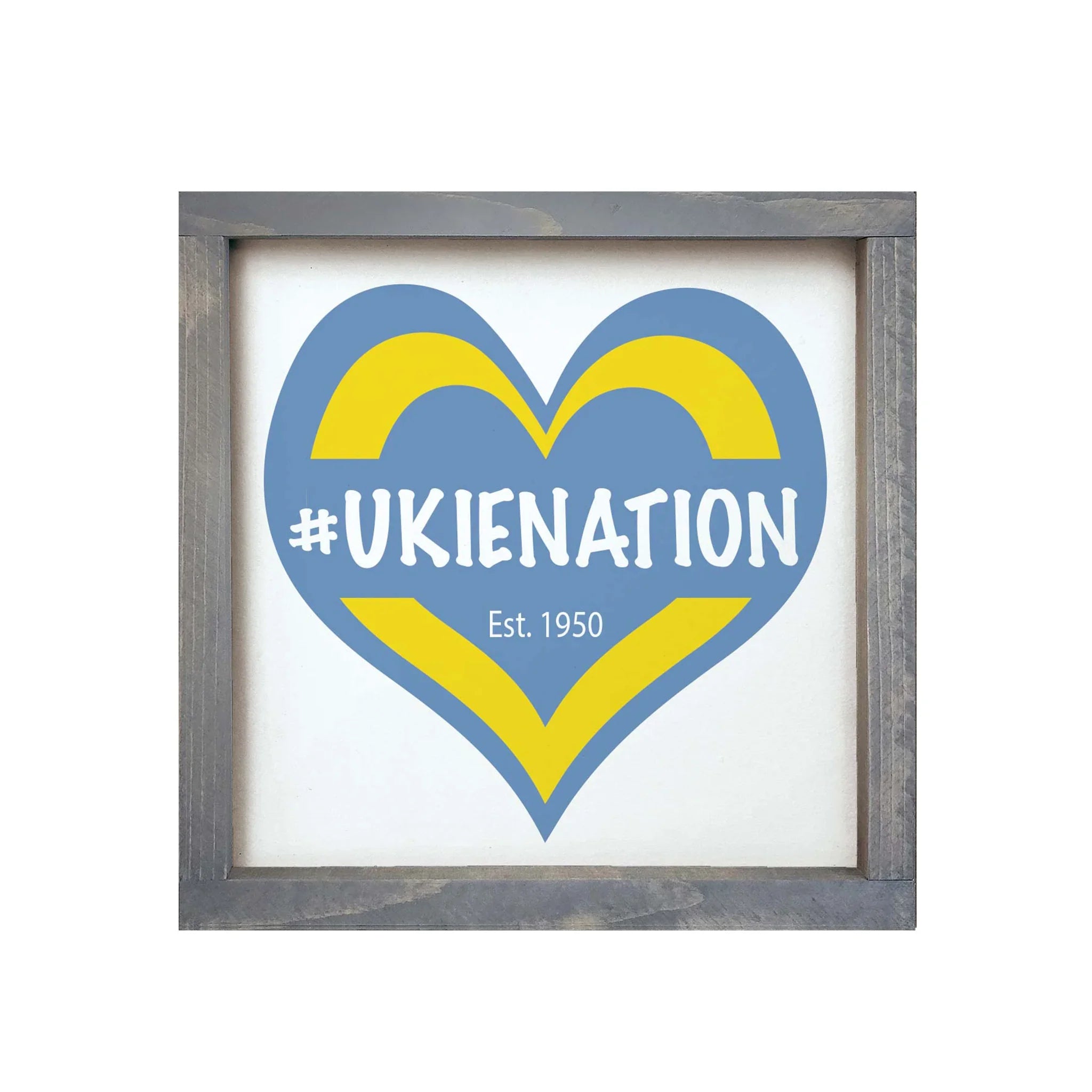 Philadelphia Ukrainian Nationals Layered Heart Wood Sign - 12"x12" Weathered Gray Wall Art & Signs