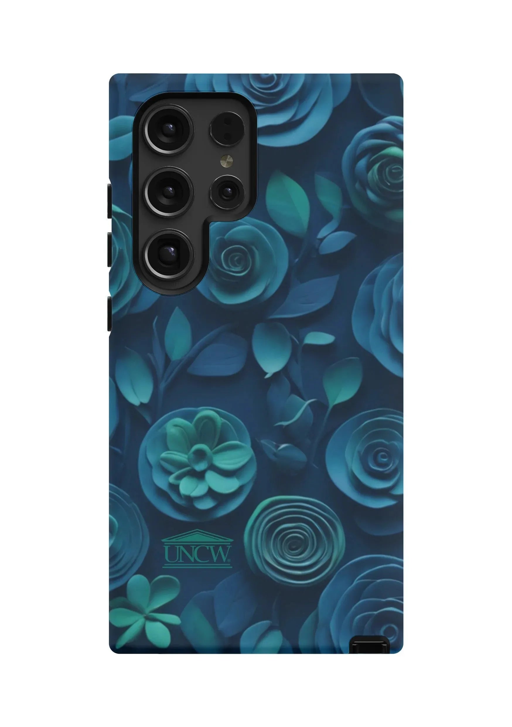 UNC Wilmington Samsung Galaxy 24, 23 Mobile Phone Case -3D Floral Matte Mobile Phone Cases