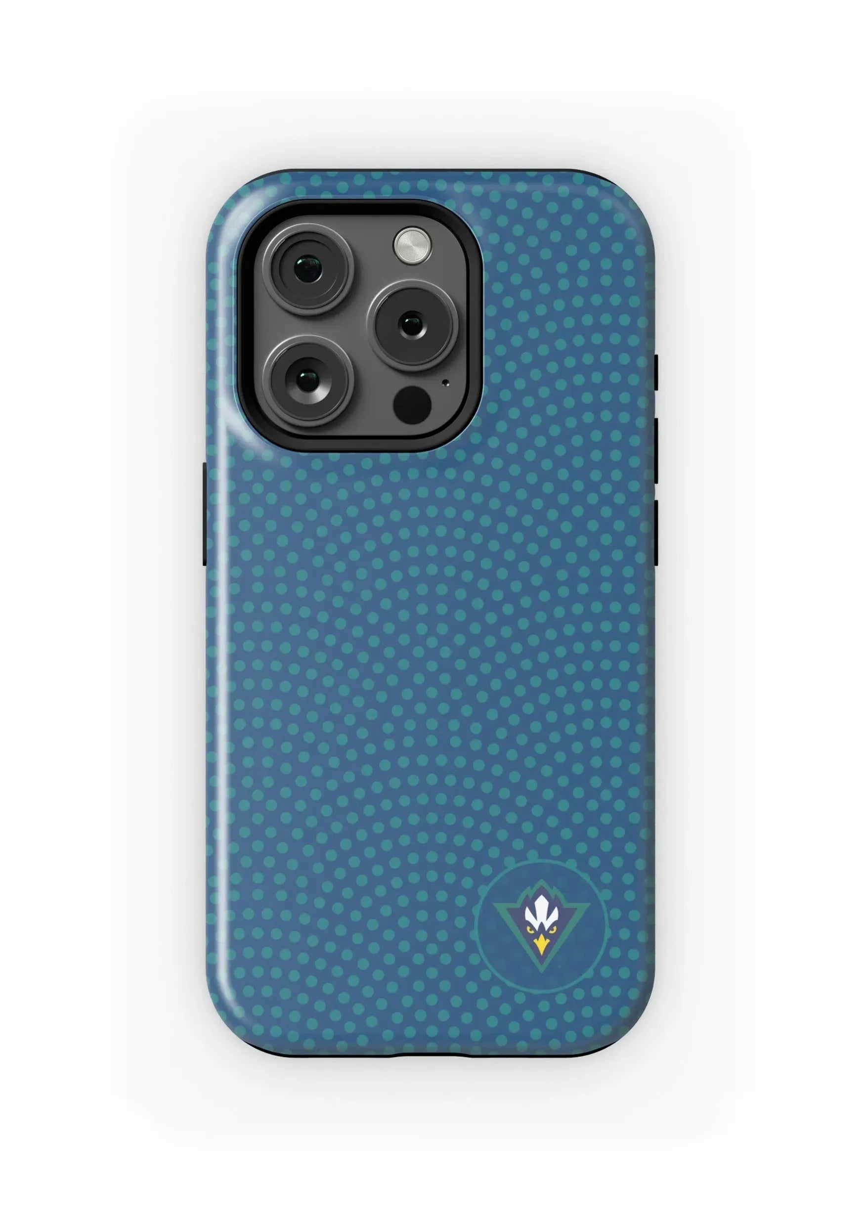 UNC Wilmington iPhone 15, 14, 13 Mobile Phone Case - Navy Dots Matte Mobile Phone Cases