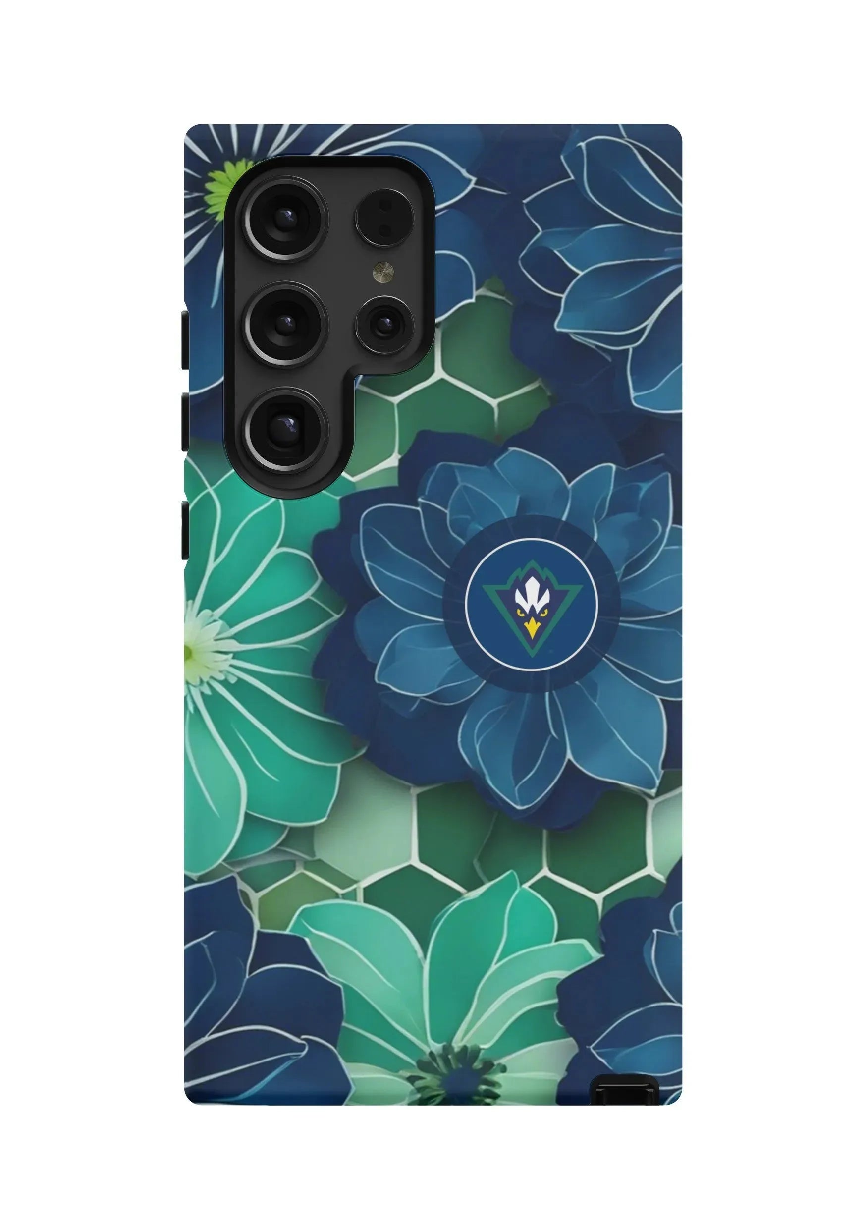 UNC Wilmington Samsung Galaxy 24, 23 Mobile Phone Case -Floral Matte Mobile Phone Cases