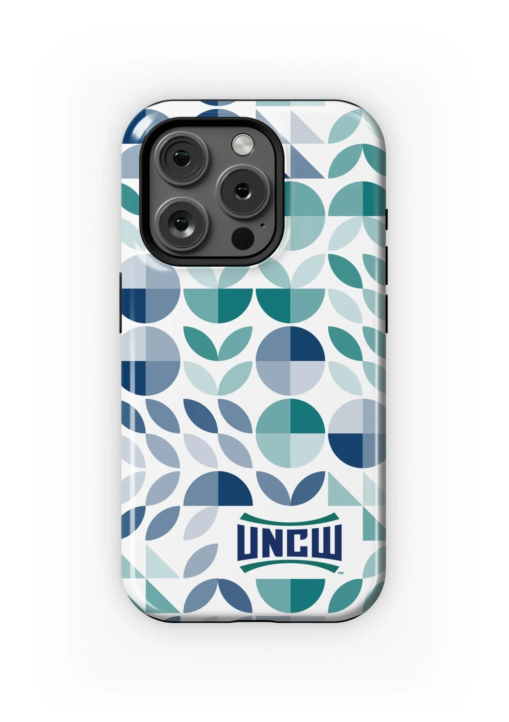 UNC Wilmington iPhone 15, 14, 13 Mobile Phone Case - Geo Petals Gloss Mobile Phone Cases