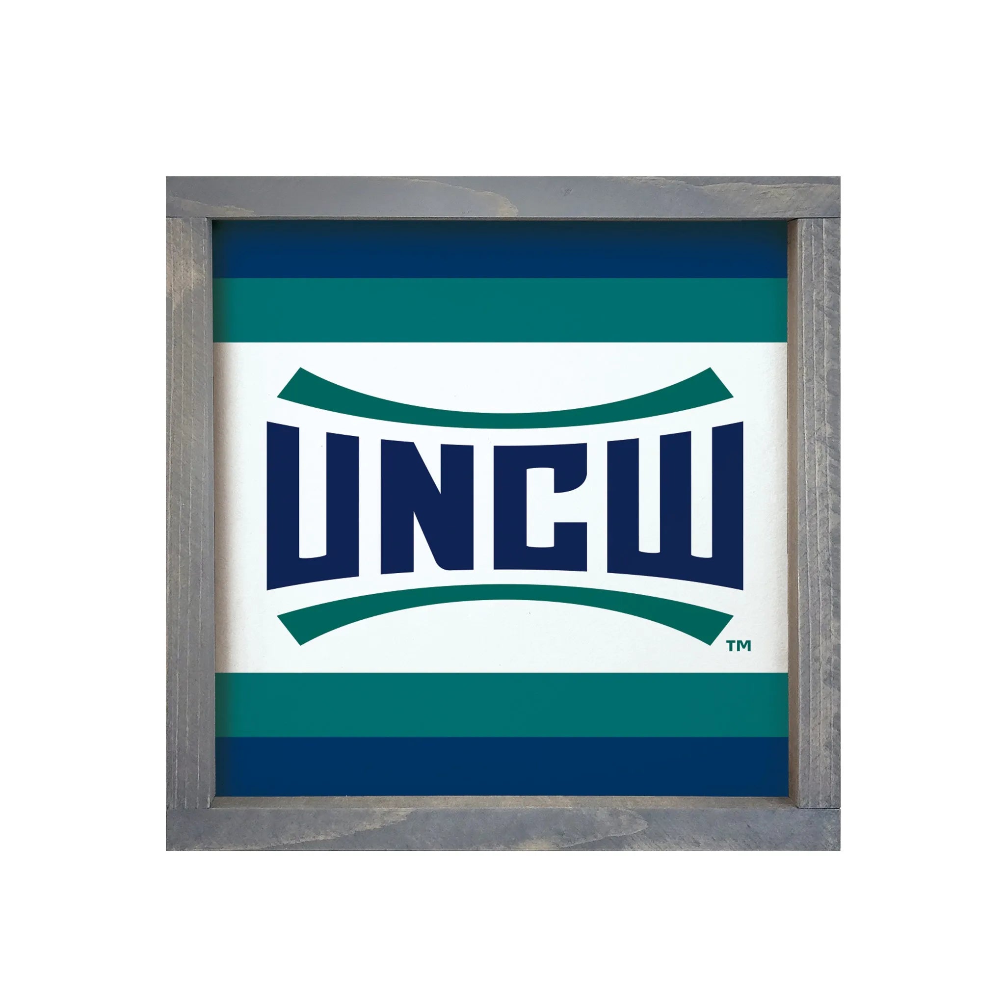 UNCW Sign - Traditional Stripes - 12"x12" | Custom Gifts | Dorm Decor | Festive Fit Home