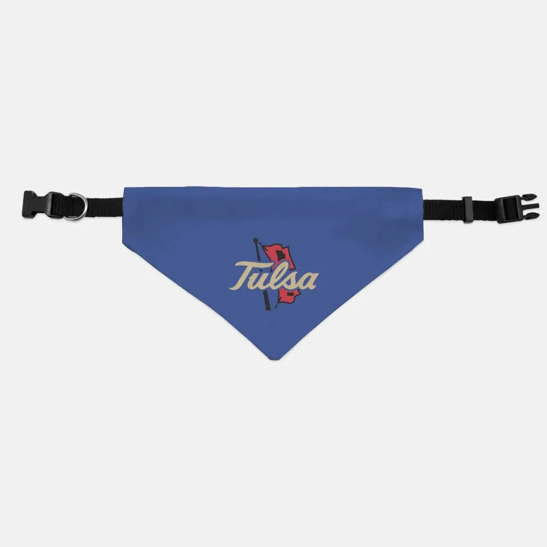 University of Tulsa Collar Pet Bandana - Blue Flag Small Pet Bandanas