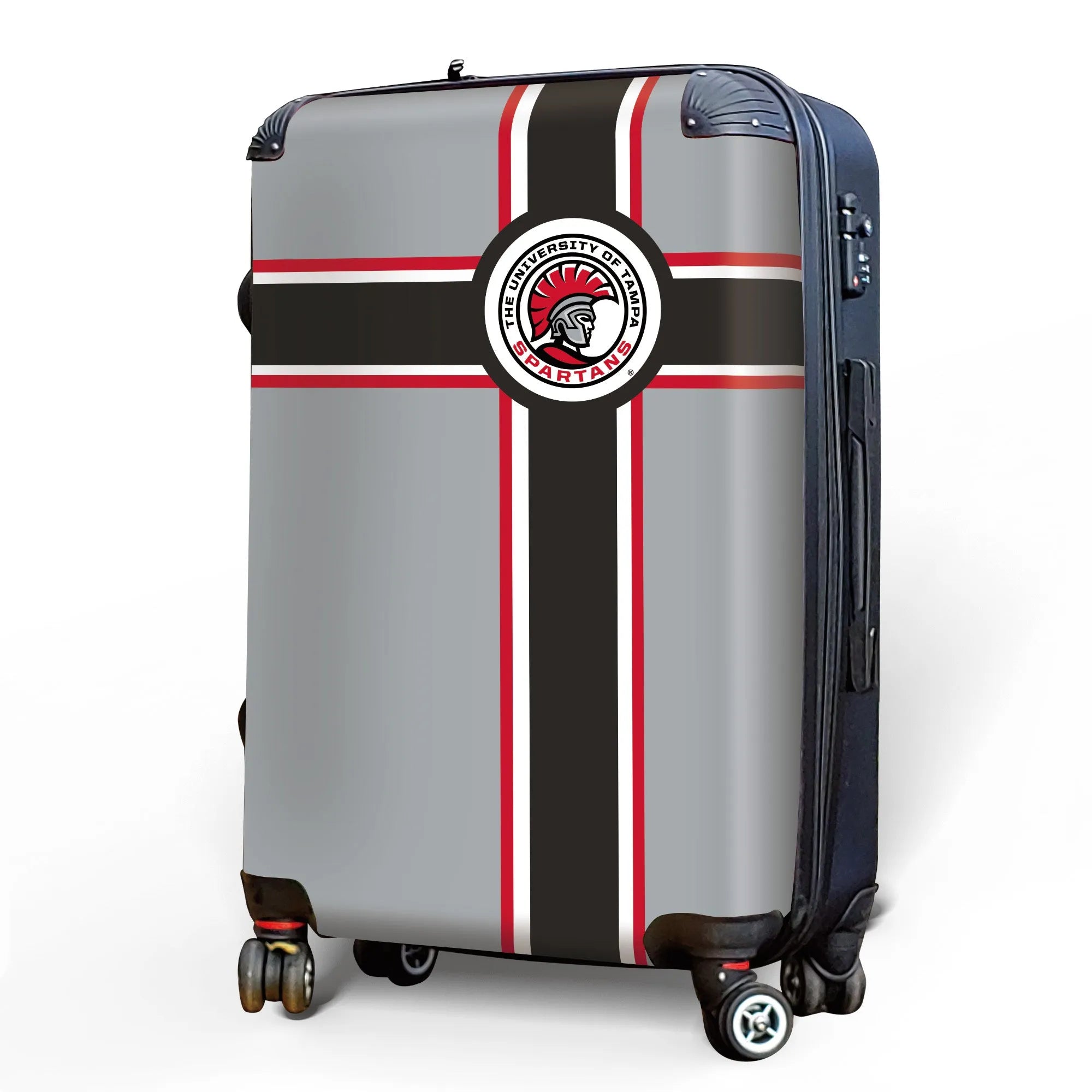 University of Tampa 20" Carry-On Suitcase Luggage - Cross Stripes