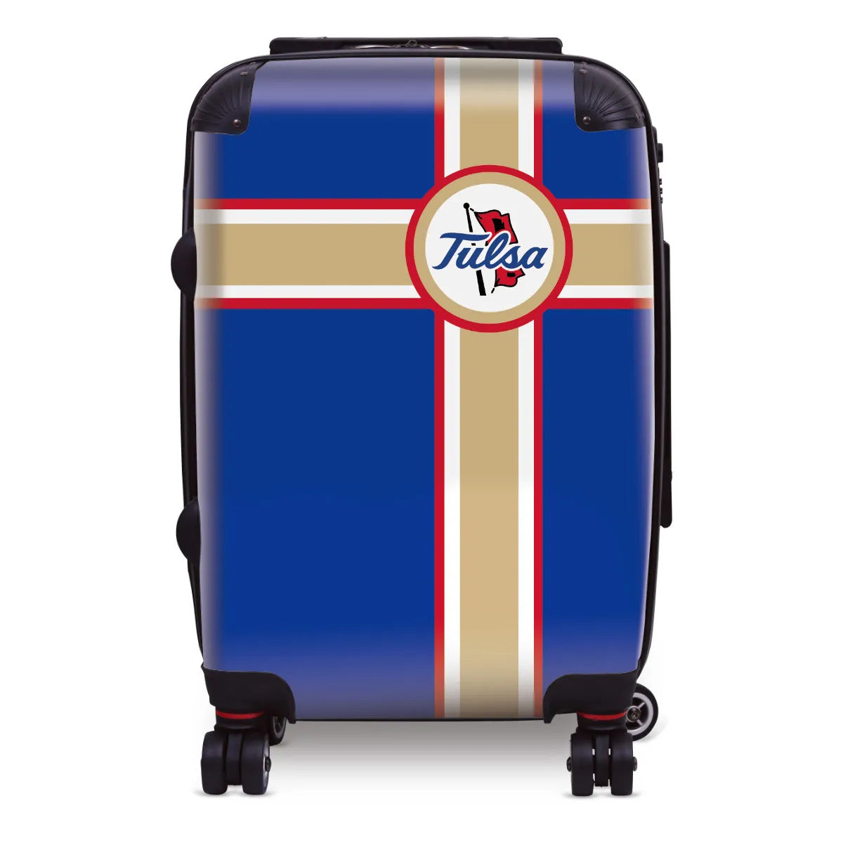 University of Tulsa 20" Carry-On Suitcase Luggage - Cross Stripes