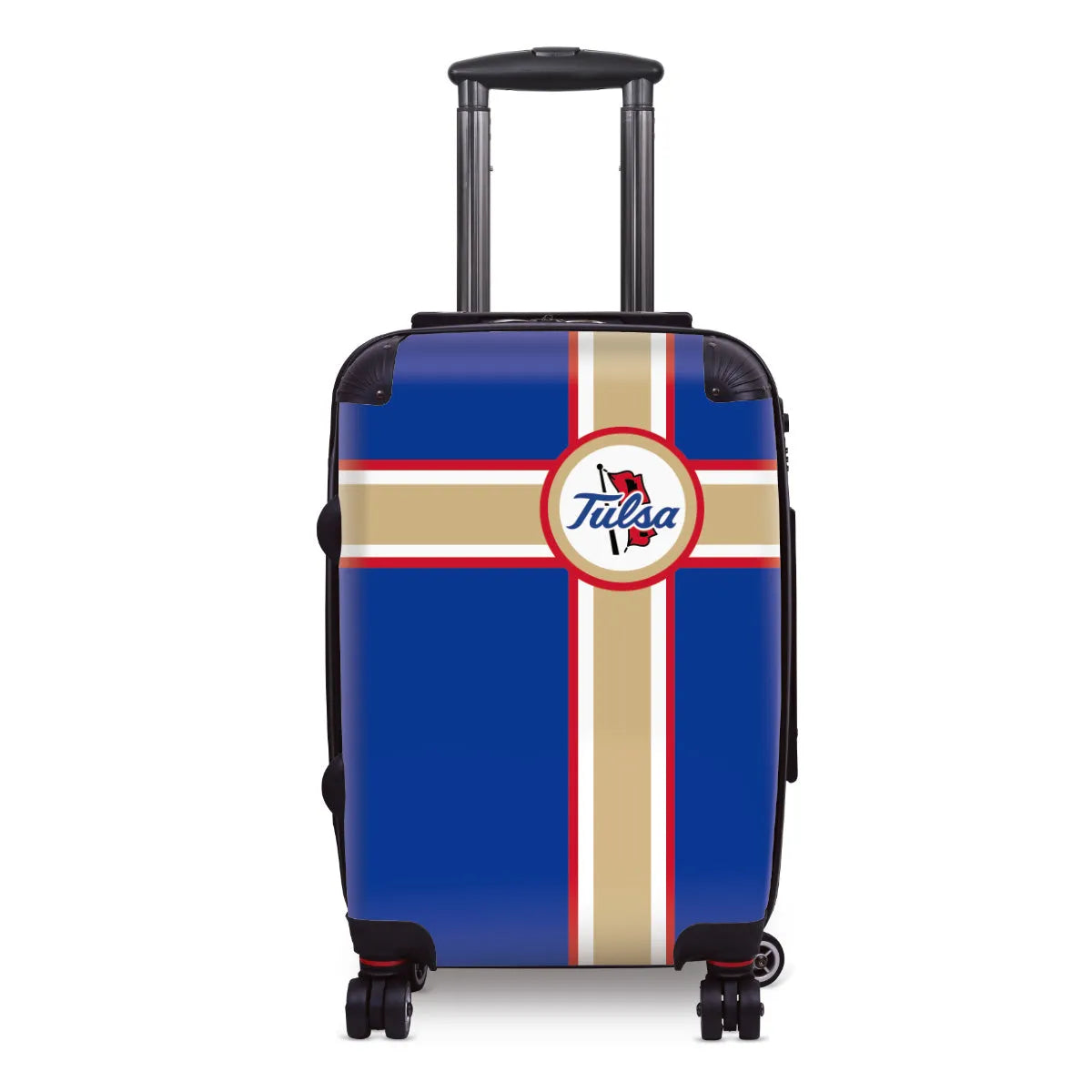 University of Tulsa 20" Carry-On Suitcase Luggage - Cross Stripes