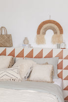 Gaia Hand Stitched Cotton Throw Pillow Cover | Boho Dorm Decor