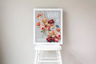 Vivre En Couleur Poster - 16"x20" | Glam Dorm Decor | Floral Wall Art | Festive Fit Home