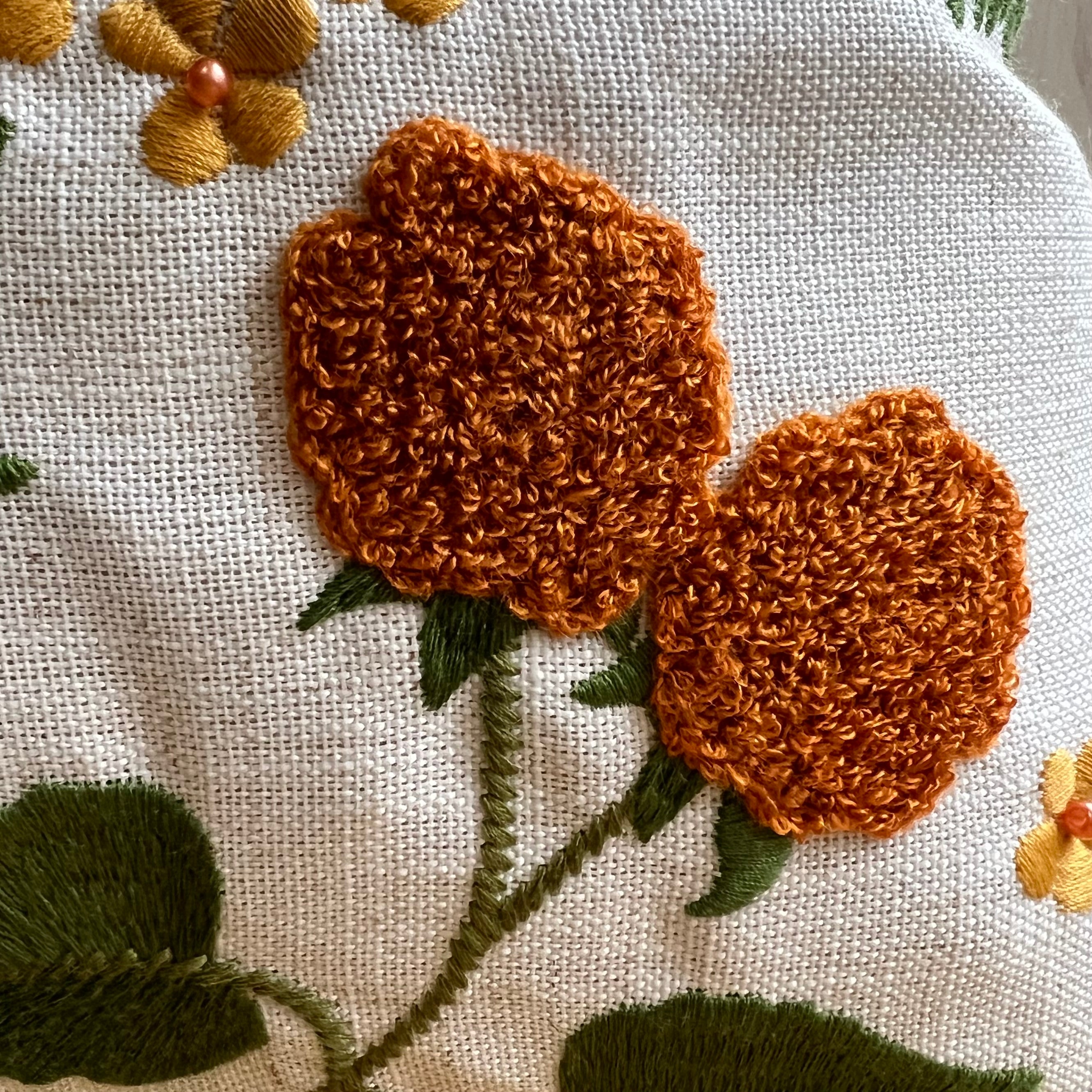 Wildflower Embroidered Pillow Cover | Boho & Cottage Core Dorm Decor