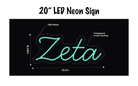 Zeta LED Neon Script Sign w/ Dimmer Neon Signs