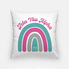 Zeta Tau Alpha 18" Throw Pillow Rainbow Pillow