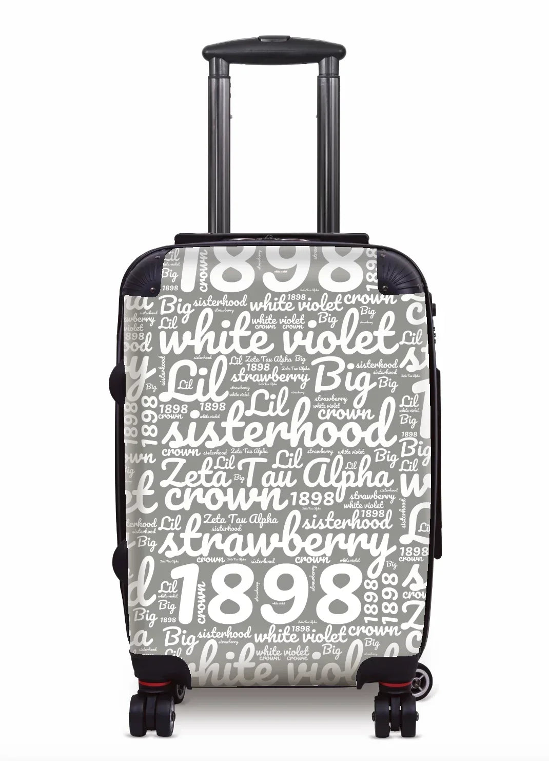 Zeta Tau Alpha Carry-on Luggage - Expression Art Gray