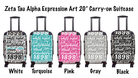 Zeta Tau Alpha Carry-on Luggage Expression Art Swatches