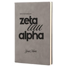 Zeta Tau Alpha Personalized Leatherette Notebook Journal