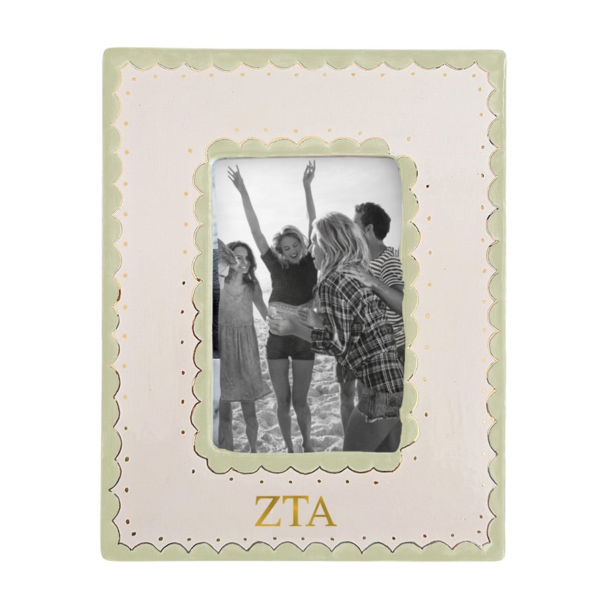 Zeta Tau Alpha Scallop Picture Frame Green| Big Little Gifts
